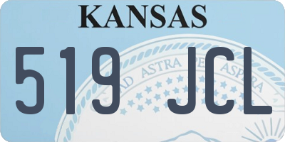 KS license plate 519JCL