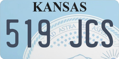 KS license plate 519JCS