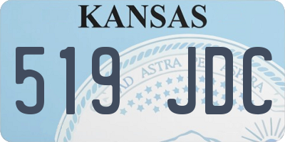 KS license plate 519JDC