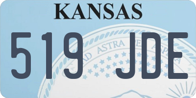 KS license plate 519JDE