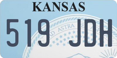 KS license plate 519JDH