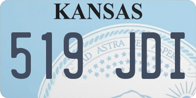 KS license plate 519JDI