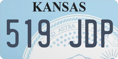KS license plate 519JDP