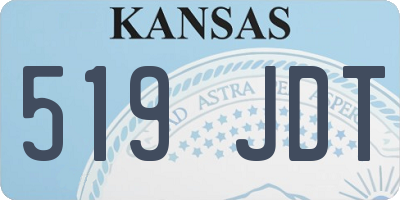KS license plate 519JDT