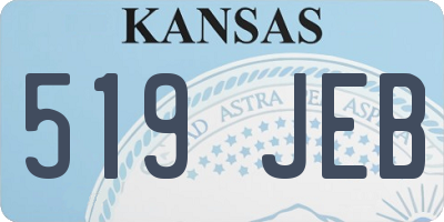 KS license plate 519JEB