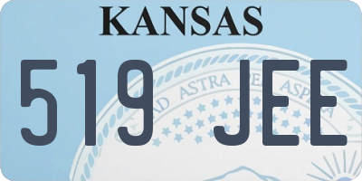 KS license plate 519JEE