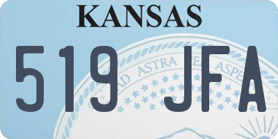 KS license plate 519JFA