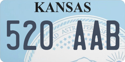 KS license plate 520AAB