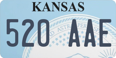 KS license plate 520AAE