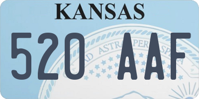 KS license plate 520AAF