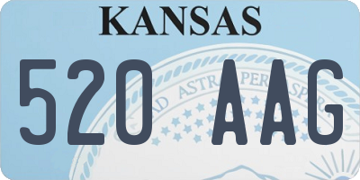 KS license plate 520AAG