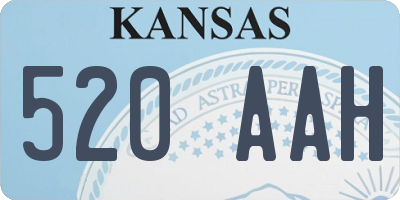 KS license plate 520AAH