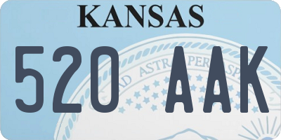 KS license plate 520AAK