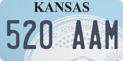 KS license plate 520AAM
