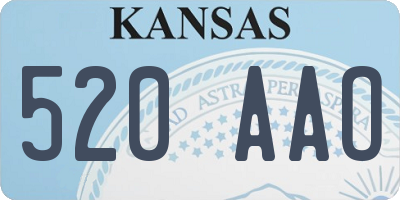 KS license plate 520AAO
