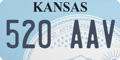 KS license plate 520AAV