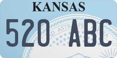 KS license plate 520ABC