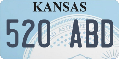 KS license plate 520ABD