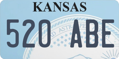 KS license plate 520ABE