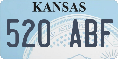 KS license plate 520ABF