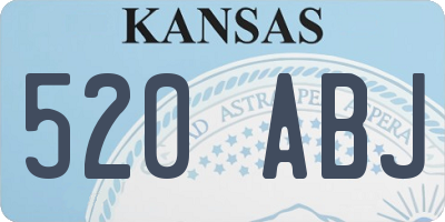 KS license plate 520ABJ