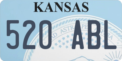 KS license plate 520ABL