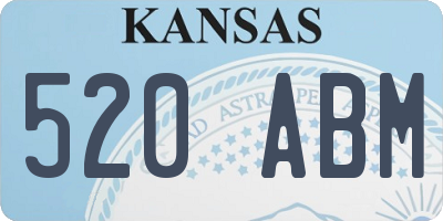 KS license plate 520ABM