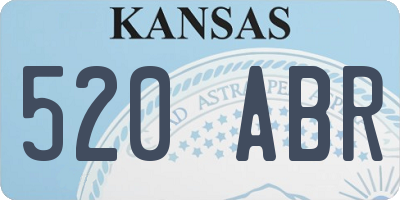 KS license plate 520ABR