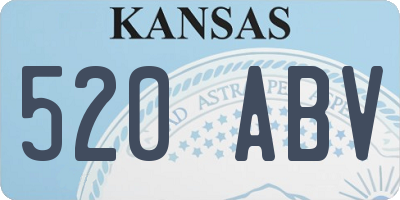 KS license plate 520ABV