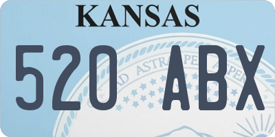 KS license plate 520ABX