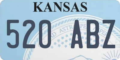 KS license plate 520ABZ