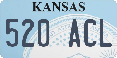 KS license plate 520ACL