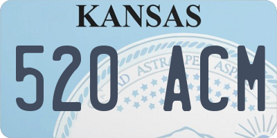 KS license plate 520ACM