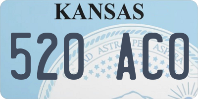 KS license plate 520ACO