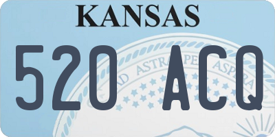 KS license plate 520ACQ