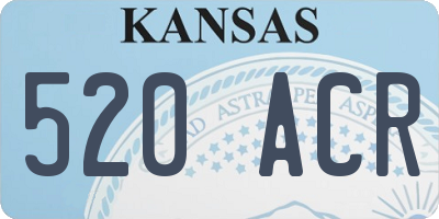 KS license plate 520ACR