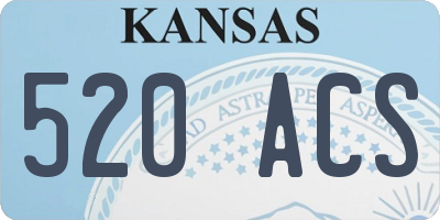 KS license plate 520ACS