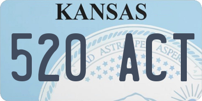 KS license plate 520ACT