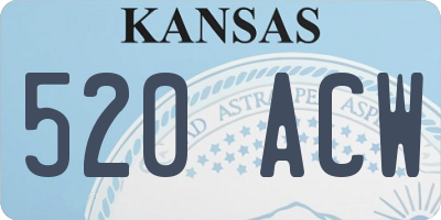 KS license plate 520ACW