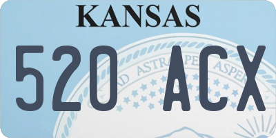 KS license plate 520ACX