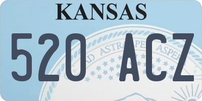 KS license plate 520ACZ