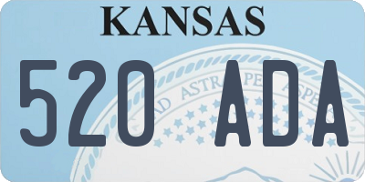 KS license plate 520ADA