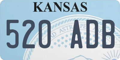KS license plate 520ADB