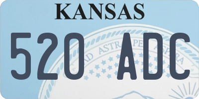 KS license plate 520ADC