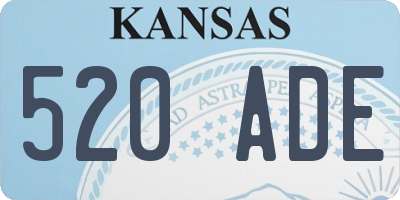 KS license plate 520ADE