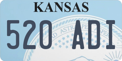 KS license plate 520ADI
