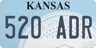 KS license plate 520ADR