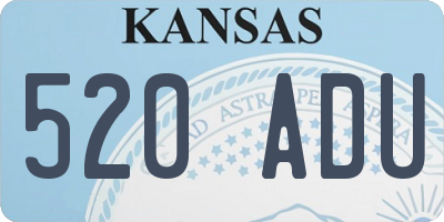 KS license plate 520ADU