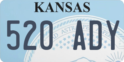 KS license plate 520ADY