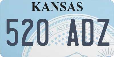 KS license plate 520ADZ